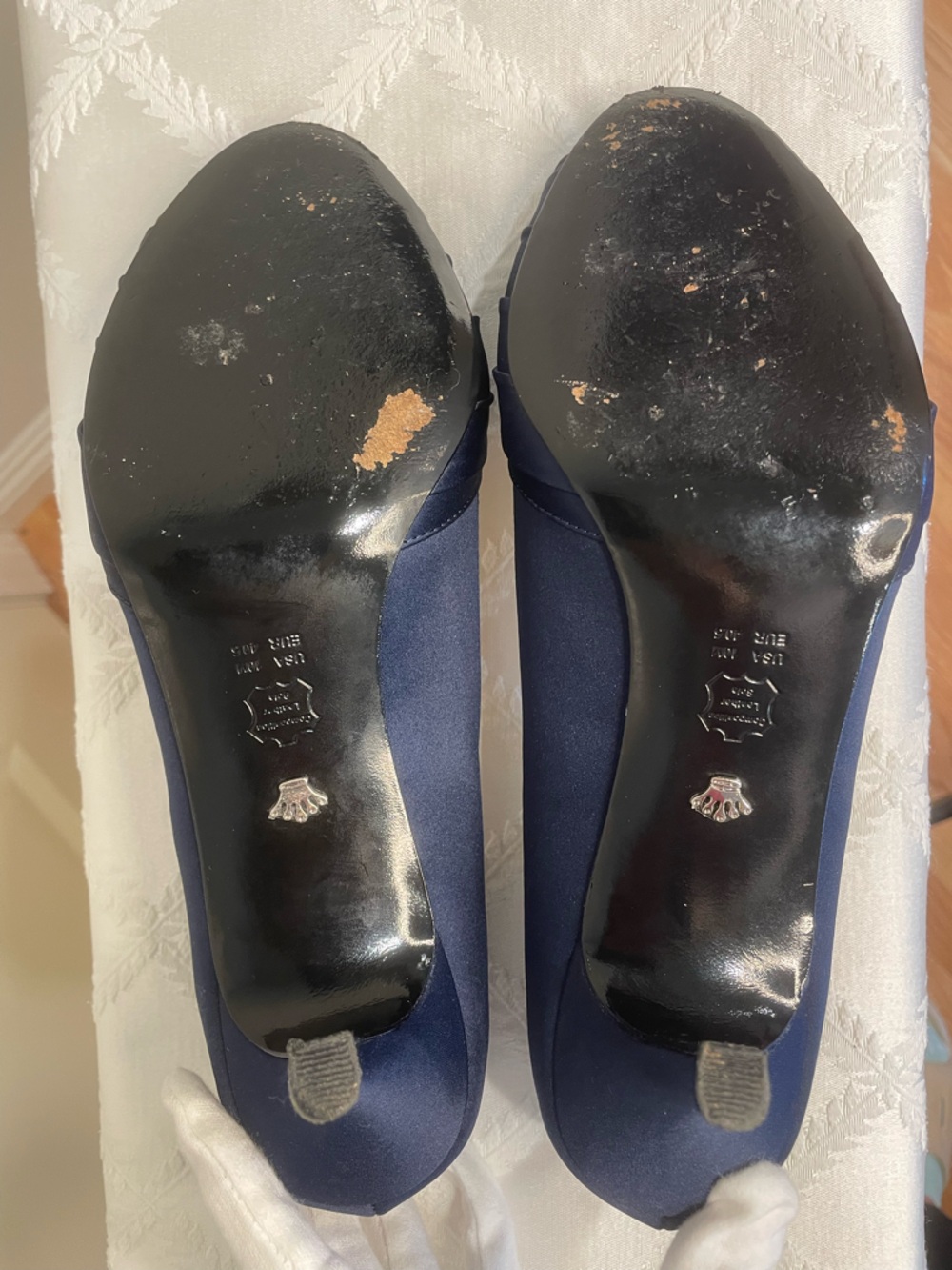 Nina Evening Shoes Size 10 Satin-Like Feel Finish - Picture 2 of 5